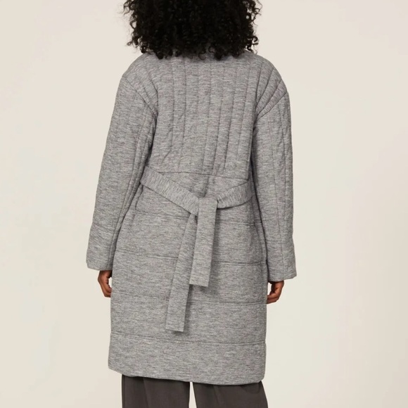 Club Monaco Quilted Blanket Coat - Grey - Picture 4 of 16